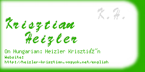 krisztian heizler business card